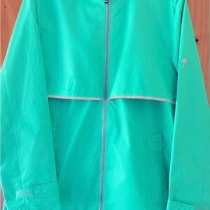 Palmetto Moon Green Hooded Embroidered Full-Zip Rain Jacket — Women’s M